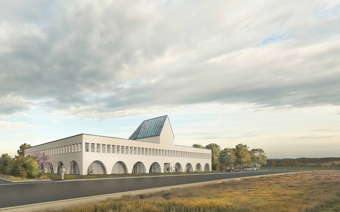 Verwaltungsgeb&auml;ude Segeberg Visualisierung Eingangsbereich Nordfassade